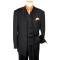 Steve Harvey Collection Black Shadow Pinstripes Super 120's Merino Wool Vested Suit 007